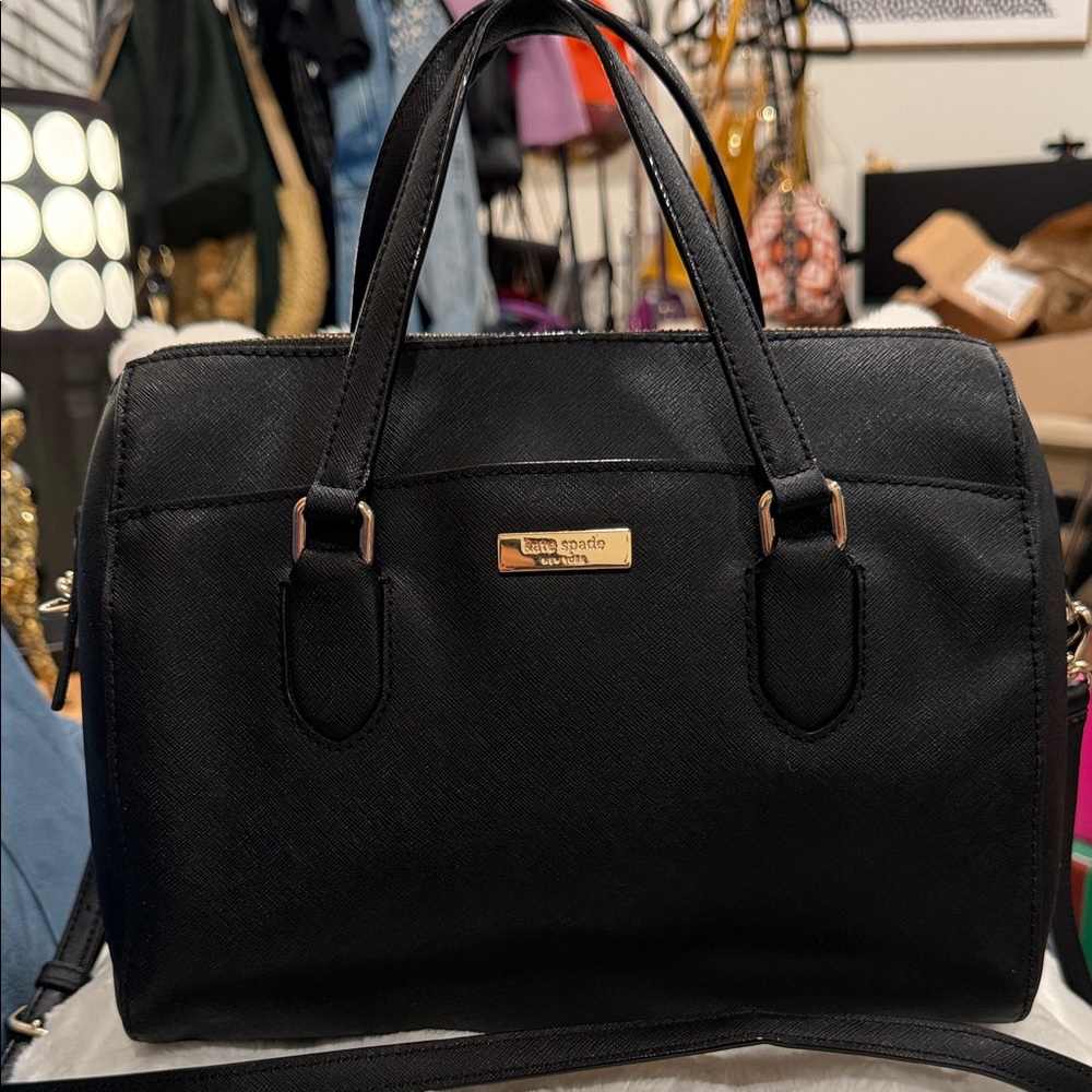 Kate Spade ♠️ Laurel Way Lanae | Black Satchel Crossbody Handbag